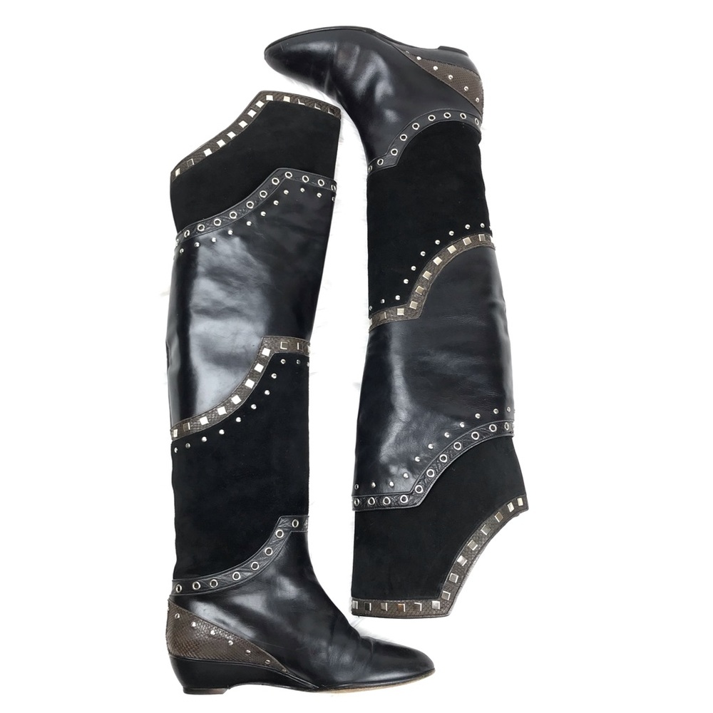 Vntg Beltrami Extendable Knee/Thigh High Boots 6